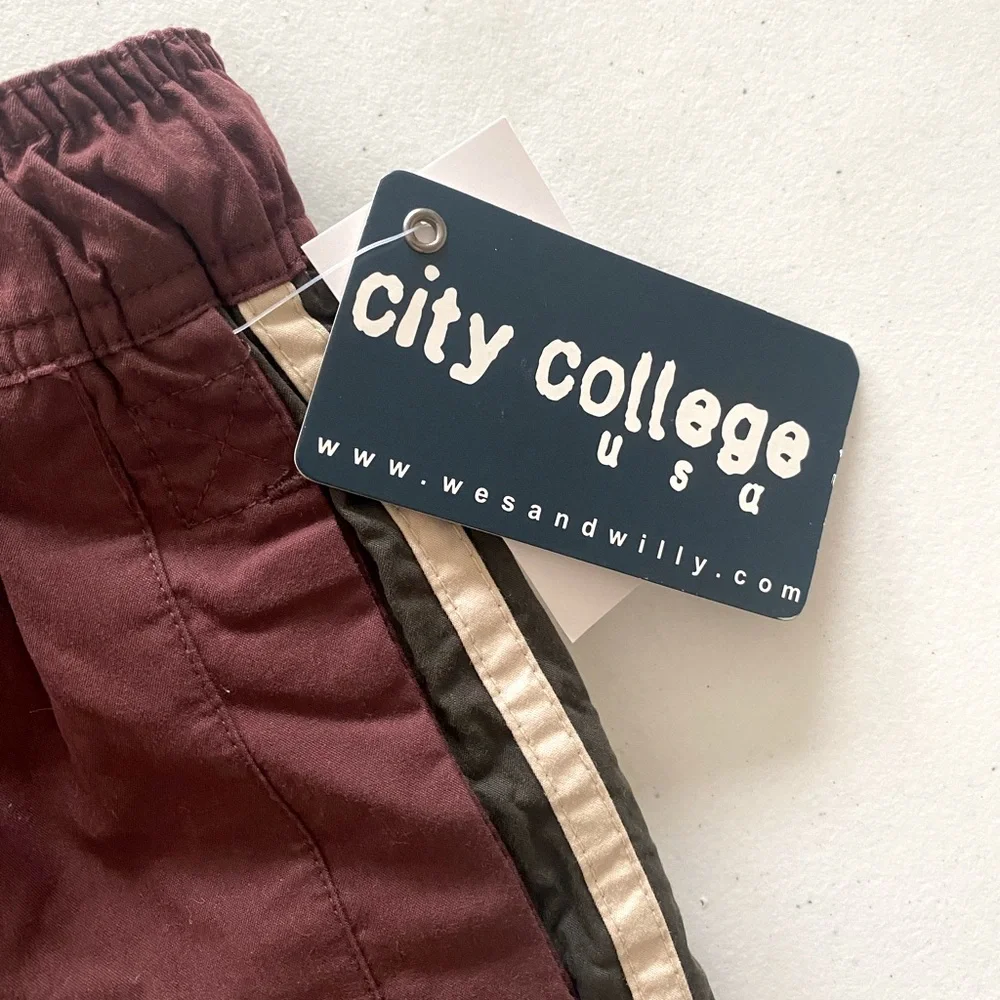 City College USA Burgundy Jogger Pants 24M